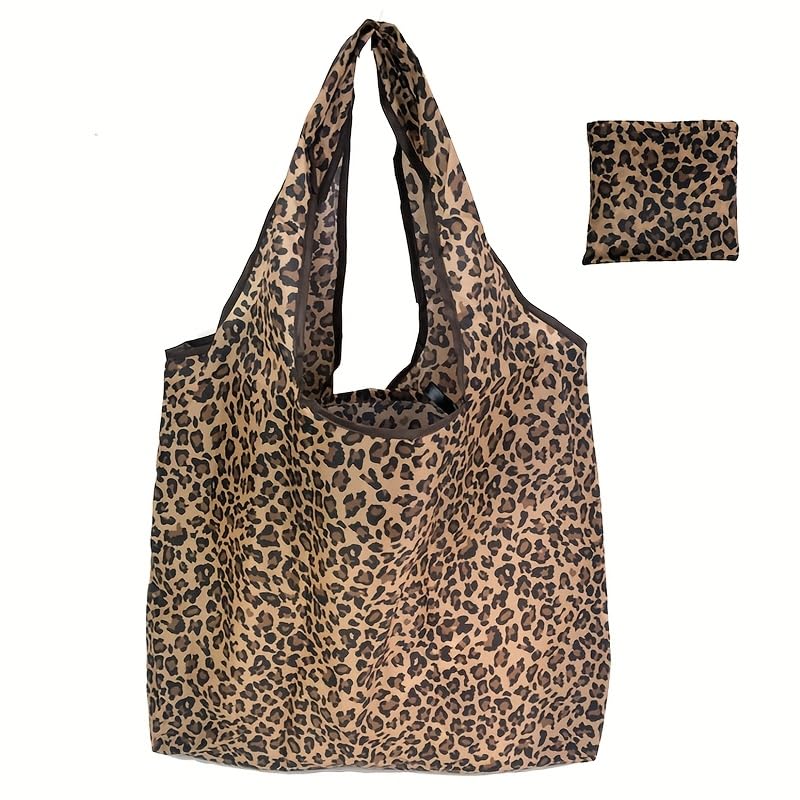 Bolso grande para mujer estampado leopardo capacidad amplia miniatura 1