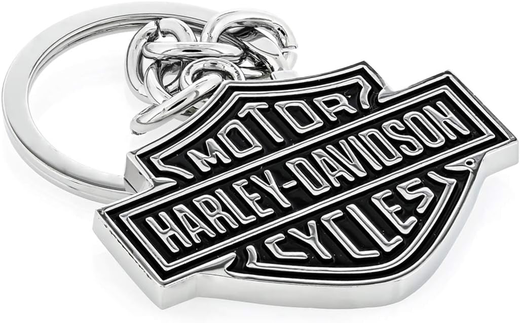 Harley-Davidson Black Bar & Shield Key Chain HDKD14