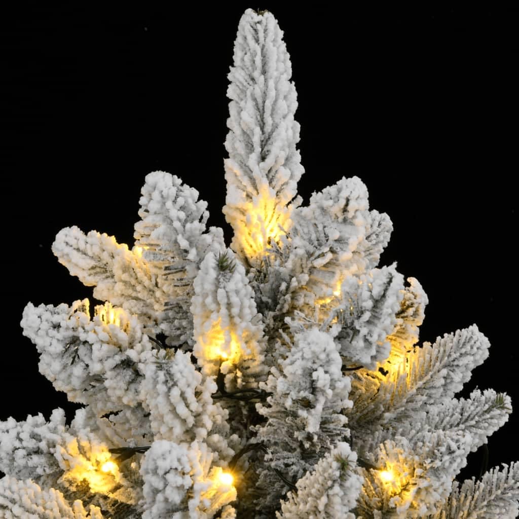 Sapin de Noël Artificiel avec LED, Arbre de Noël Artificiel 300 LED et Neige floquée 180 cm
