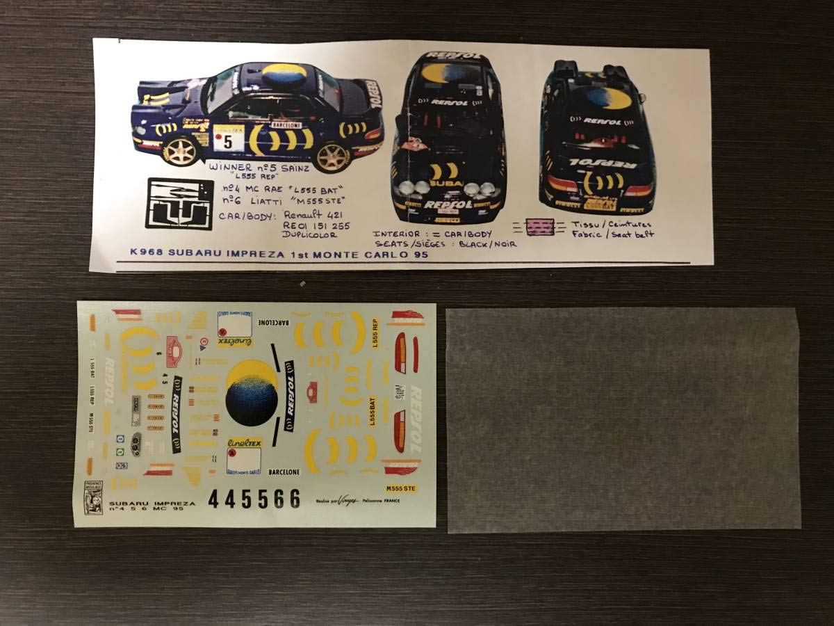 provence moulage 1/43 スバル インプレッサ WRC キット 1/43キット PROVENCE MOULAGE スバル・インプレッサ #5 C.サインツ組