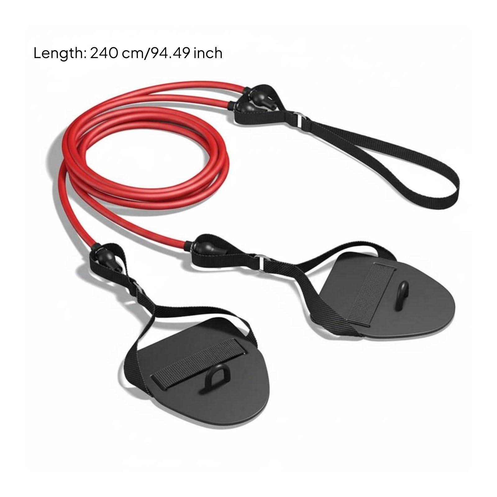 Corda Elasticizzata per Esercizi di Nuoto con Impugnature Comode E Morbide Resistenza Uniforme per Migliorare di Bracciata Adatta per Palestra E Casa