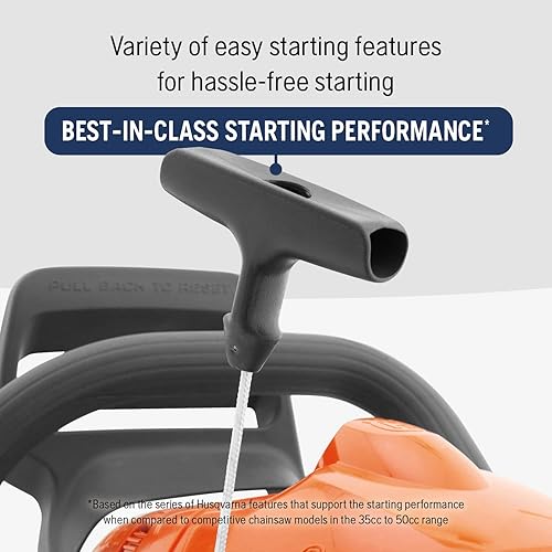 Miniatura 2 de Husqvarna Motosierra de gas 435, 40 cc 2.2 HP, motor X-Torq de 2 ciclos, motosierra de 16 pulgadas con arranque inteligente, para corte de madera y