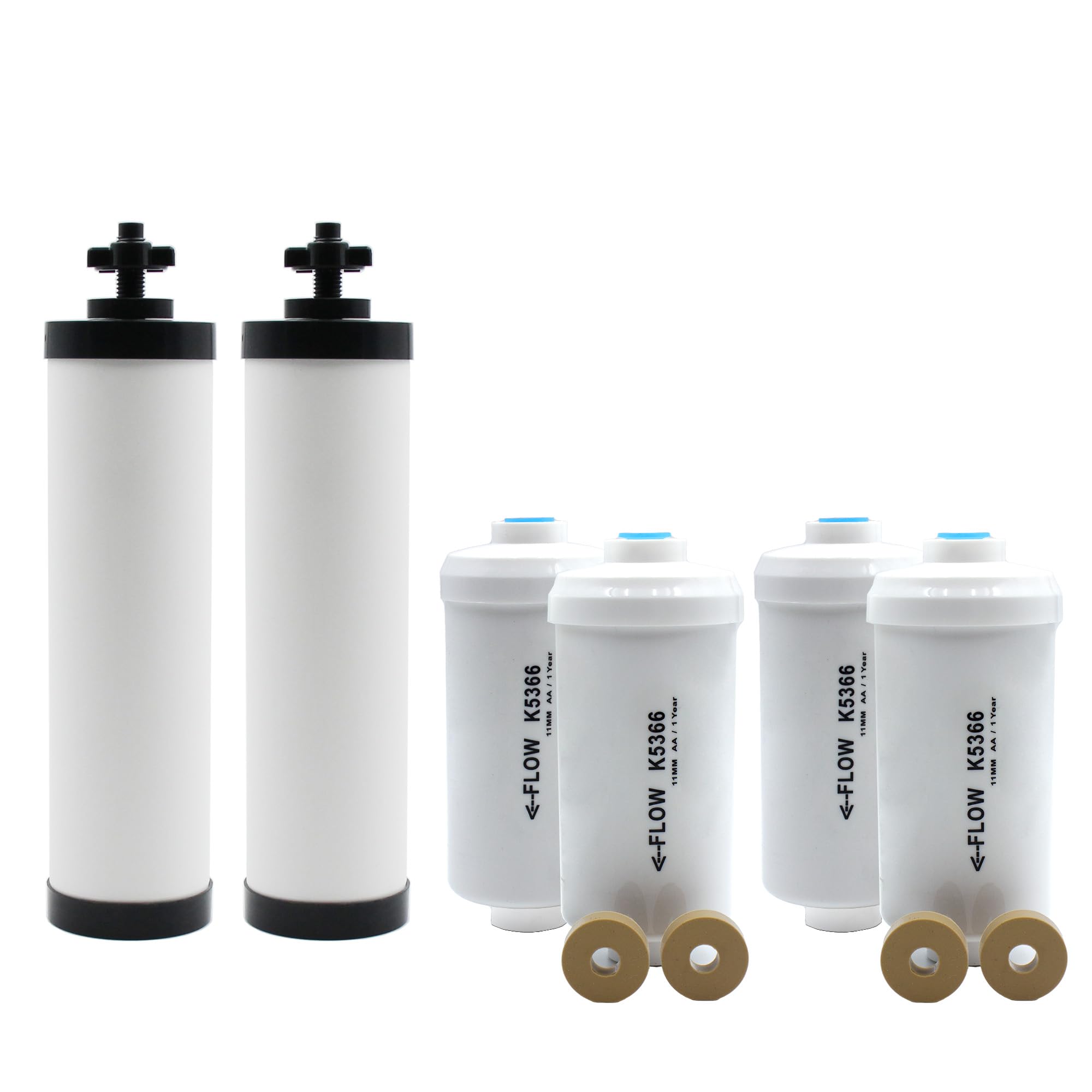(2) Ceramic Filter & (4) Fluoride Filter Replacement for Berkey®, Combo Pack