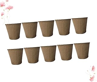 ibasenice 10 Pçs Redondo Plantador Vasos Internos Para Plantas Grandes Vasos De Flores Vasos De Plantas Biodegradáveis Pote De Cultivo Kit Inicial De Jardim Microscapes Bacia De Celulose
