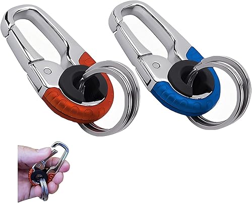 OIMTUE Llavero creativo de acero inoxidable, llavero de acero inoxidable para interior de automóvil 2023, llavero de automóvil para hombre, llavero