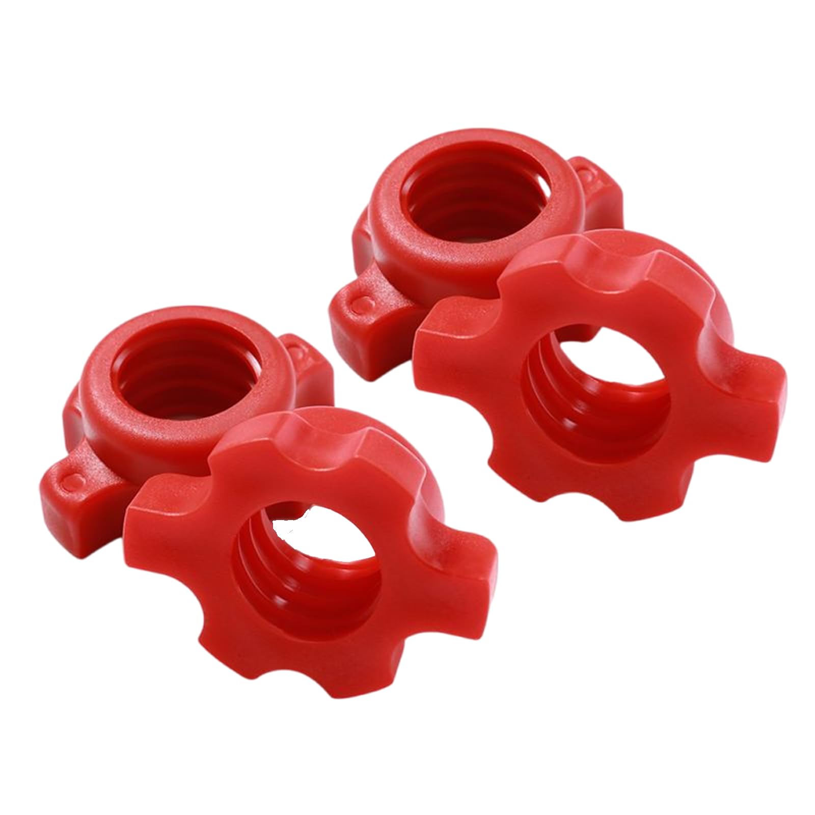 Suanbeiii As Show 4Pcs Nonslip Dumbbell Hexagonal Nut Spinlock Collars Dumbbell Rod Nut Training Sports Accessories Enduring