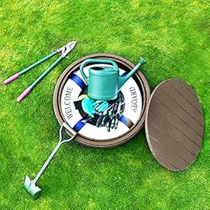 YITAHOME 33 Gallon Round Deck Box, Outdoor Storage Box for Patio Furniture,Patio Table for Cushion, Pool Accessories, Waterproof Resin & Easy Assembly & Lightweight, Light Brown YITAHOME 33 Gallon Round Deck Box Outdoor Storage Box for Patio FurniturePatio Table for Cushion Pool Accessories Waterproof Resin Easy Assembly Lightweight Light Brown