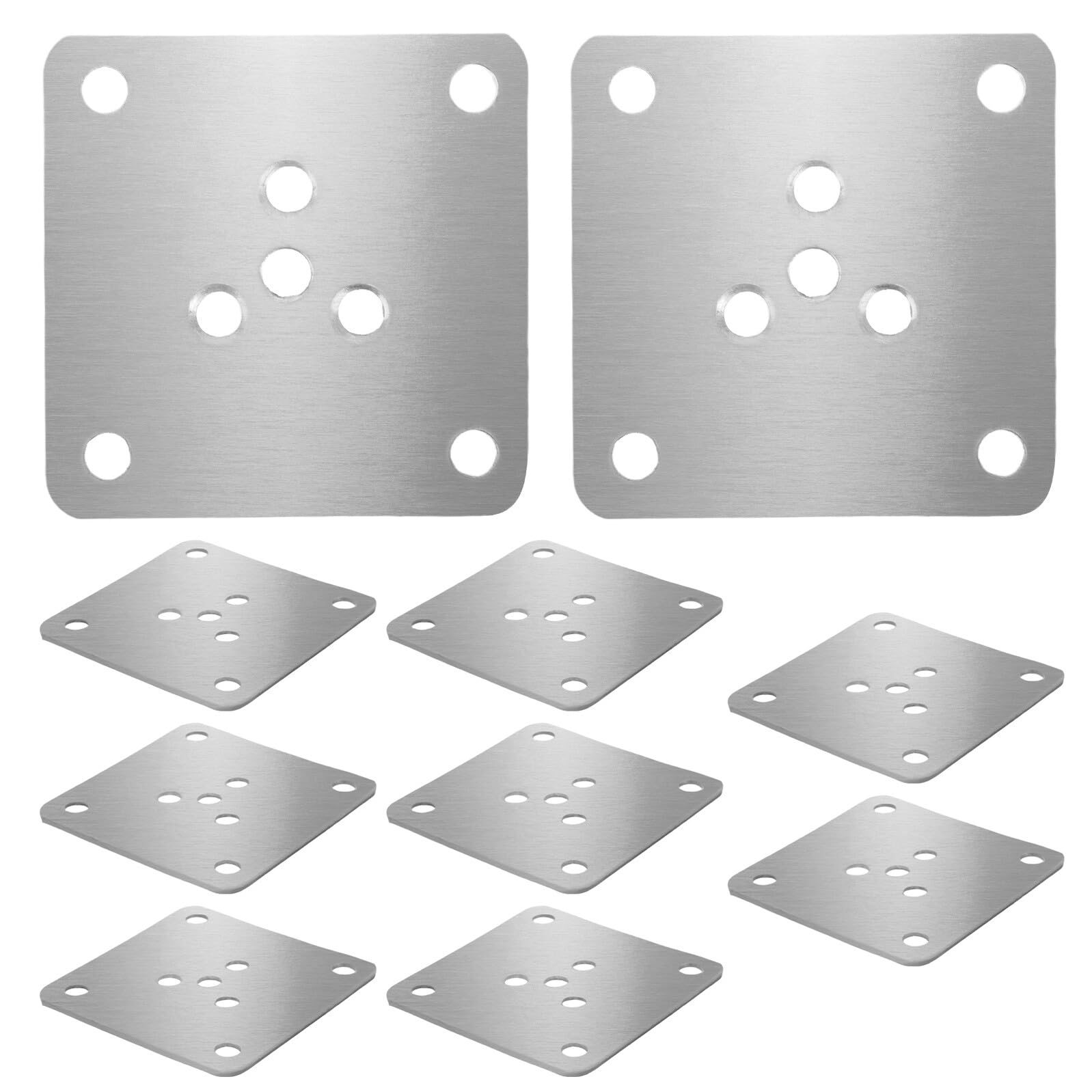 Placas de fijación para patas de sofá y mesa, soportes mecánicos con 4 orificios, 10 uds