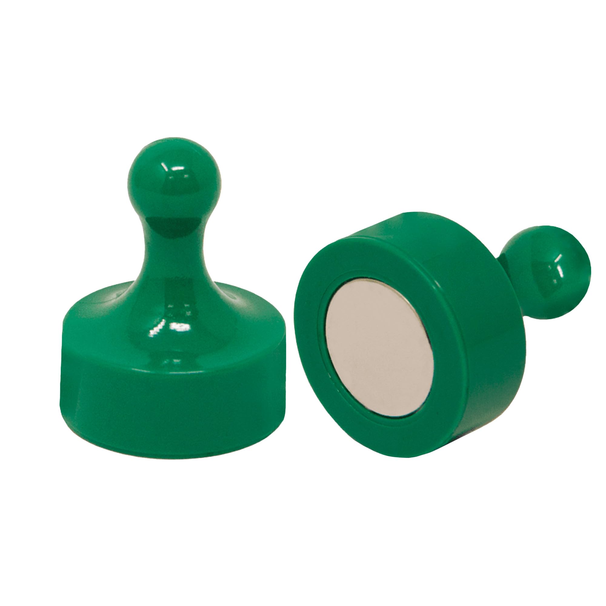 Green Jumbo Skittle Magnets for Fridge, Office, Whiteboard, Noticeboard, Filing Cabinet - 29mm dia x 38mm tall