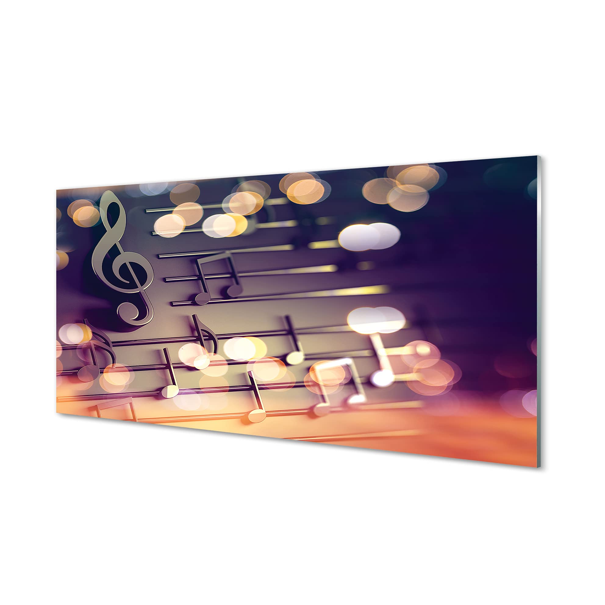 Impression sur verre haut de gamme notes de musique de salon - 8