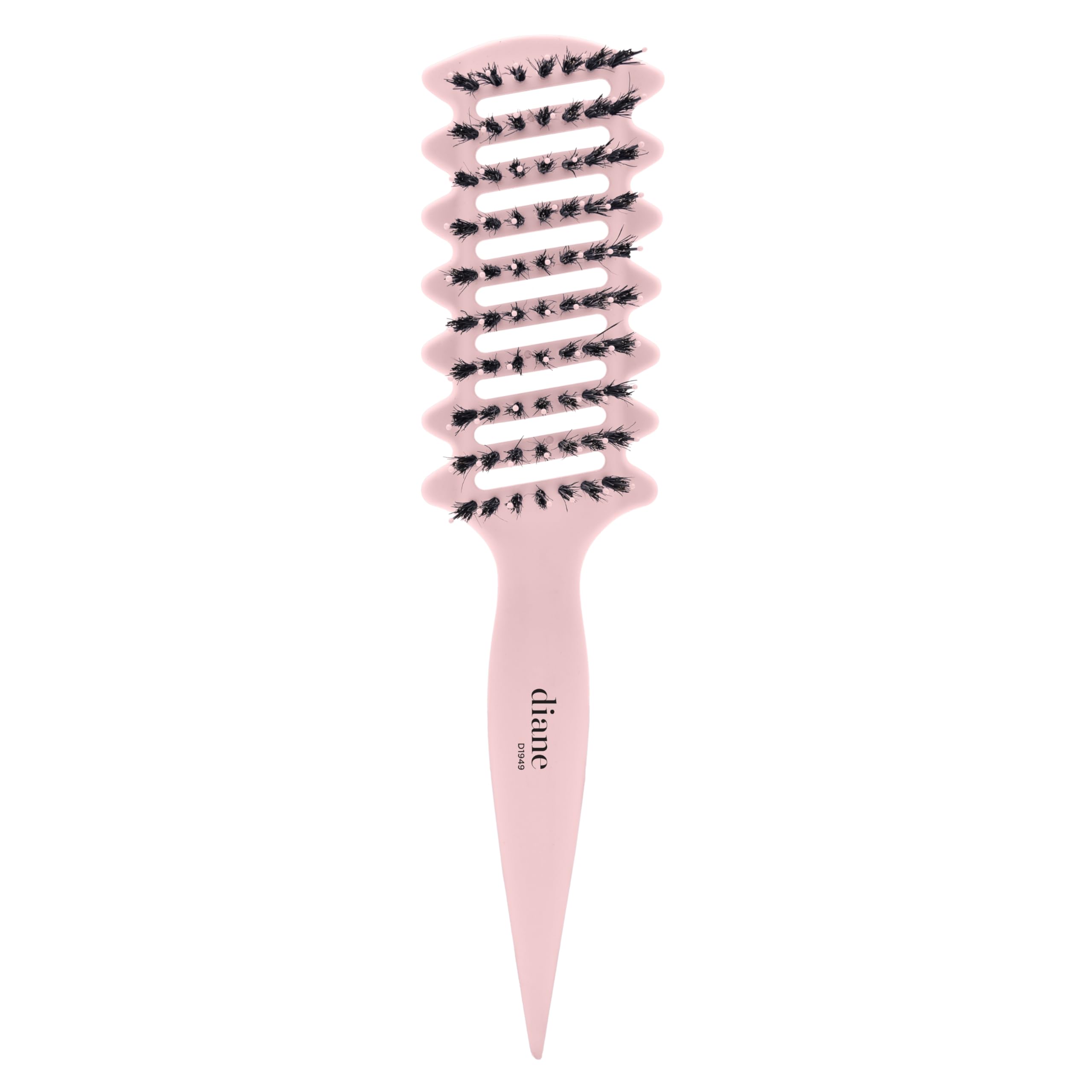 Diane Curl Defining Boar Brush, Curly Hair Brush with Vented Design, Hair Brush for Thick, Curly, & Wavy Hair, Detangle & Conditioning Brush with Nylon & Boar Bristles, Effortlessly Separates Curls