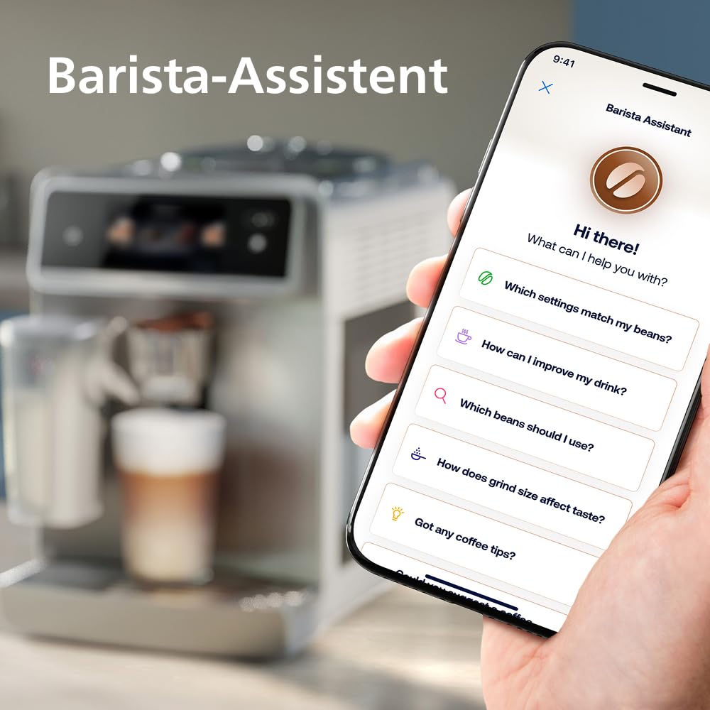 PHILIPS LatteGo Pro Aromis Kaffeevollautomat – BrewExtract Technologie, LatteGo Pro, 50+ heiße & kalte Getränke, mit einfacher Reinigung, intuitives Display und Barista-Assistent, Silber (EP8757/20)