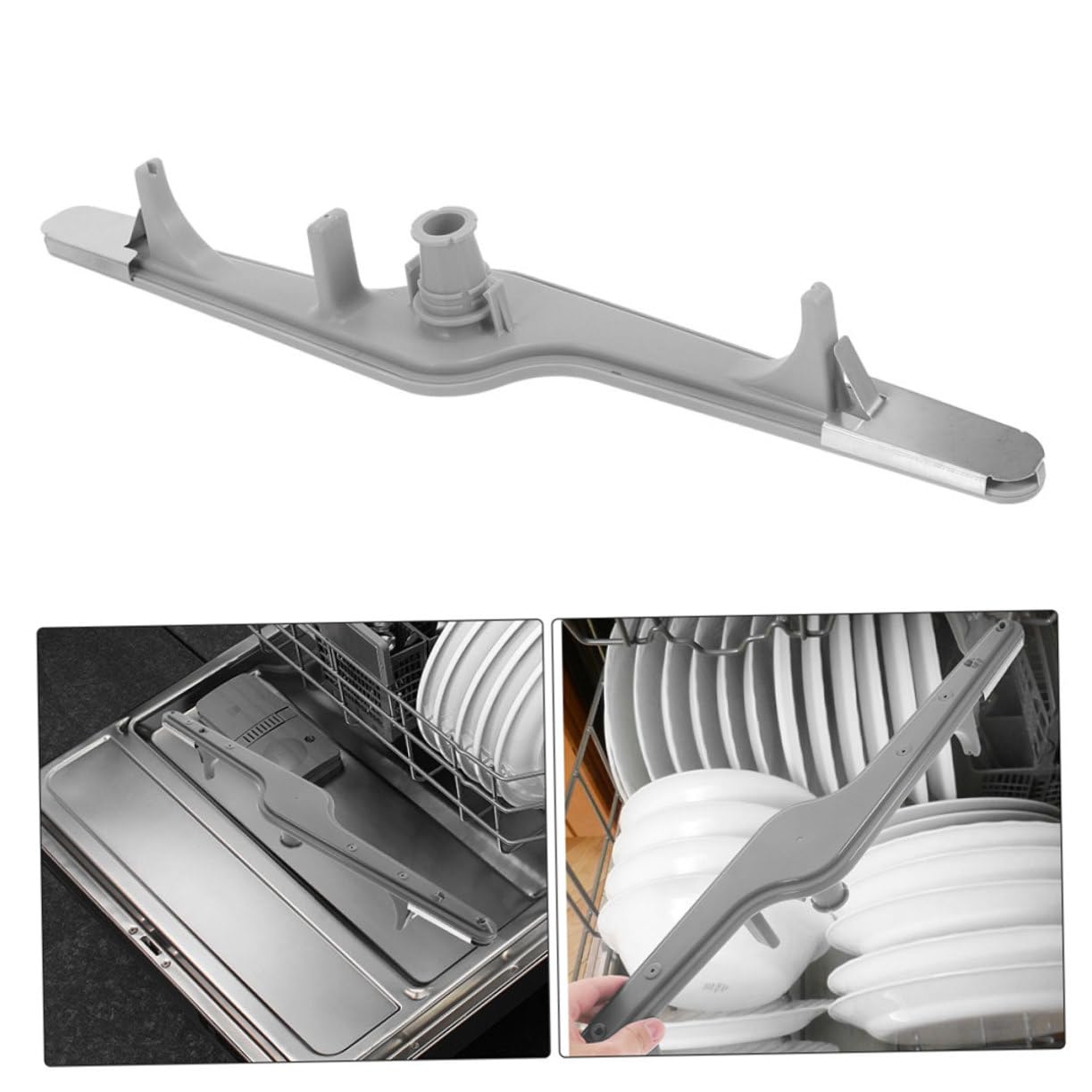 TOPBATHY Braccio Irroratore Inferiore in Abs e Ferro Installazione Facile 2 Pezzi Pulizia per Lavastoviglie per Cucina