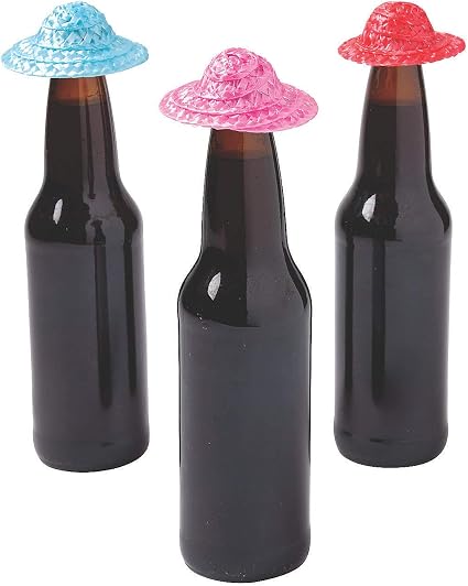 Fiesta Mini Sombrero Bottle Toppers 