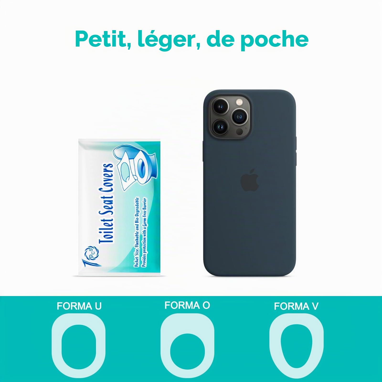Lot de 60 Protege WC Jetable, Protection Toilette WC Jetable Couvre Siege Lunette WC Emballage Individuel Matériau Antibactérien Format Standard Cuvette Toilette Papier pour Enfants (60Pcs)