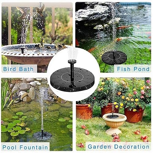 ELECDON Solar Fountain Pump, 1.5W Solar Water Fountain with 8 Nozzles, Solar Powered Water Feature Pump for Pond Garden, Bird Bath, Fish Tank, Pool, Garden Decoration, Outdoor Pool Floating Fountain