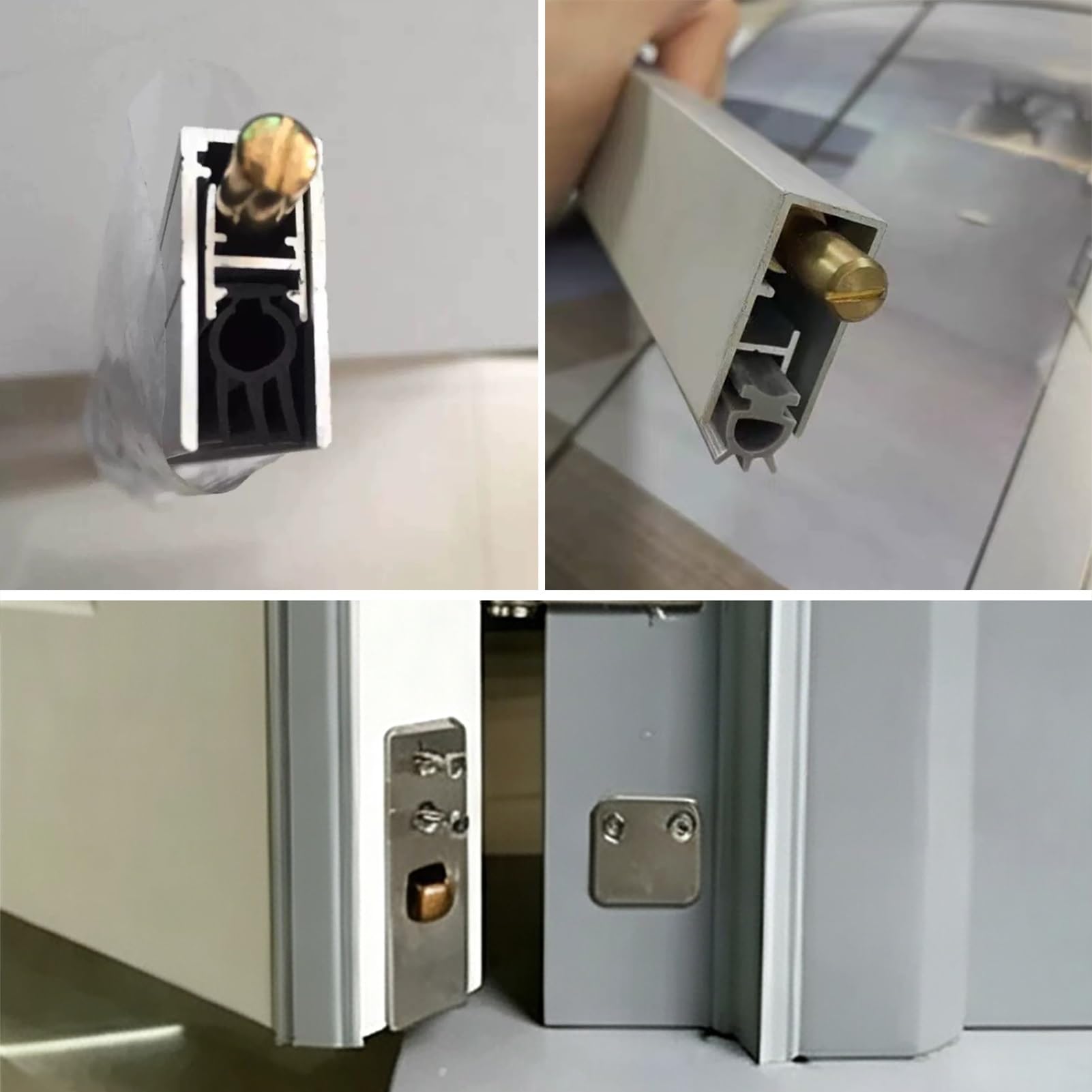Burlete Puerta Entrada Burlete Inferior de Puerta Insonorizante y Sellador | Huecos Para Suelos Irregulares Modelo Empotrable, Barrido De Puerta De Alta Resistencia Para Puertas Interiores