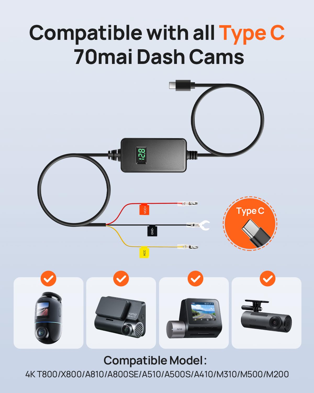 アクセサリー 70mai Dash Cam Omni with hardwire kit Amazon.com: 70mai Adjustable Hardwire Kit UP06 for Type-C Dash