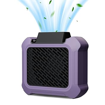 Portable Waist Clip Fan???ICEBIRDS New Personal Belt & Neck Fan, 6000mAh Rechargeable Battery Powered with 22H Working Time, Strong Airflow Mini Desk Fan, 3 Speed, Hand Free for Working, Hiking, Fishing