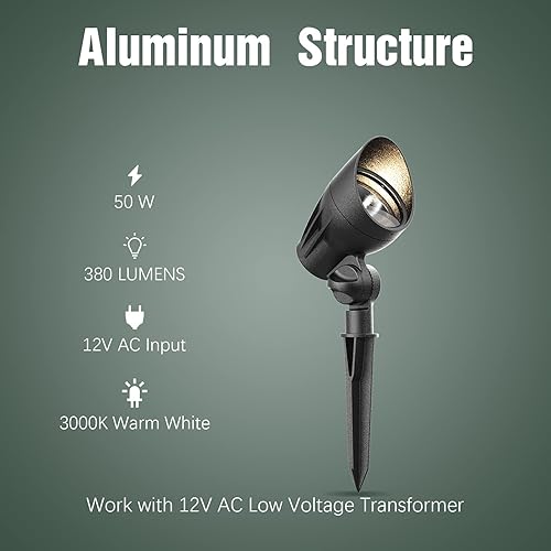 Miniatura 5 de Malibu 8301-9601-01 Proyectores de metal fundido de 50 vatios, negro matte