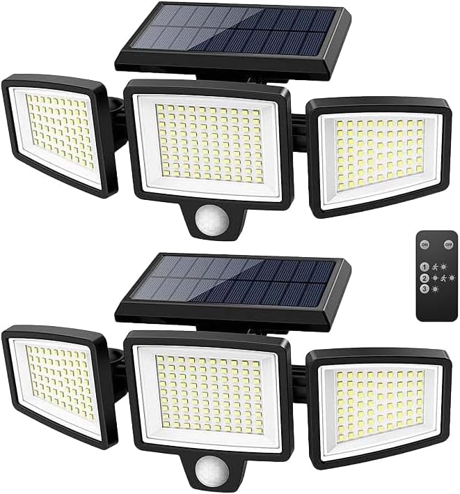 Acmefun Saker Solar Outdoor Lights,Waterproof Outdoor Garden Light with Adjustable Heads and Long-Lasting Solar Battery (2 Sets)