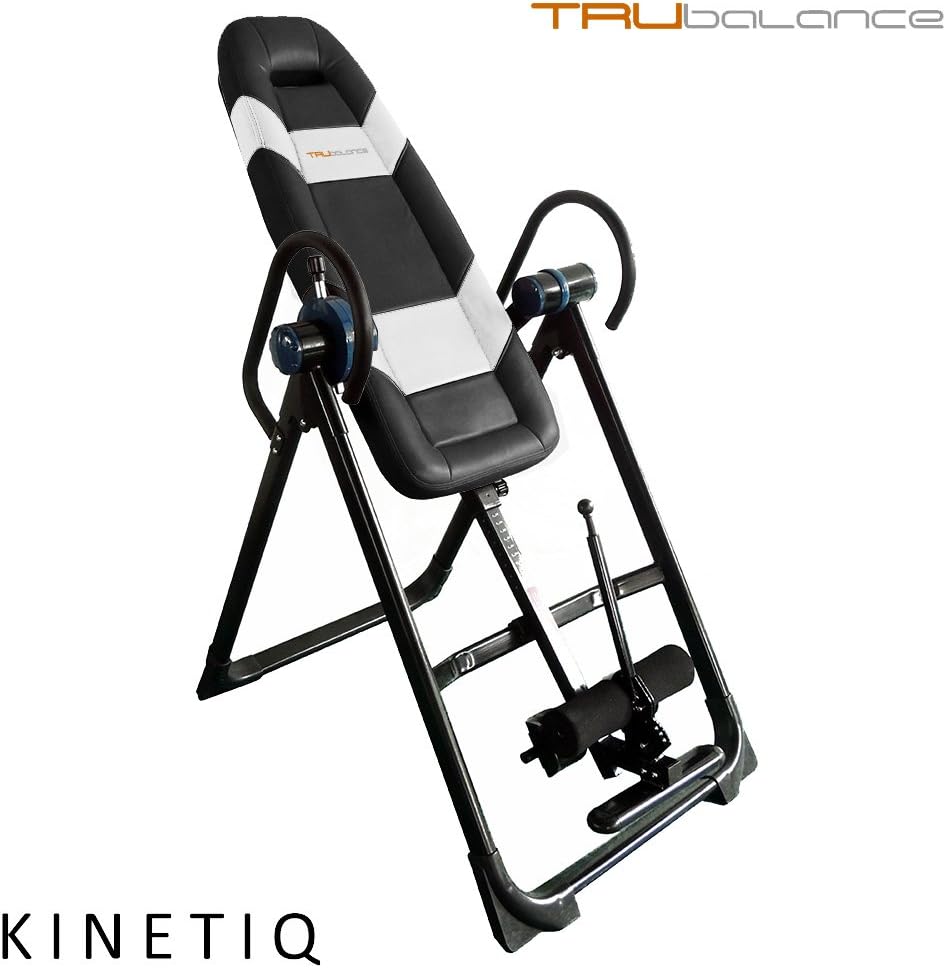 TruBalance Kinetiq SL Pro Deluxe Inversion Table - Glacier White/Obsidian