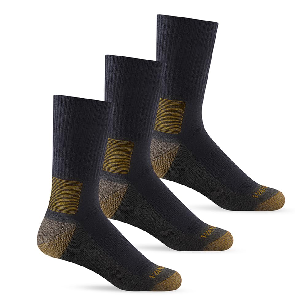 WANDER Merino Wool Crew Socks 3 Pairs Lightweight Cushion Boot Sock