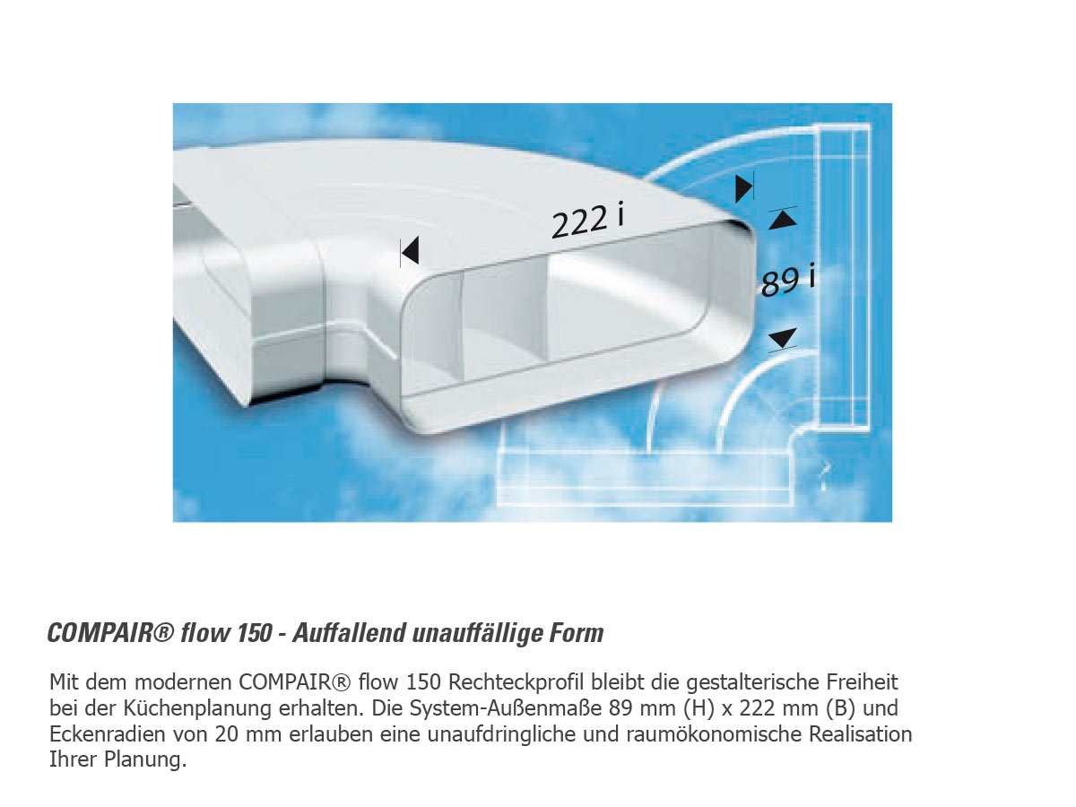 Naber flow 150 Flachkanal Set- 2, weiß