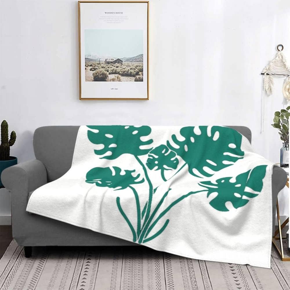 Nswad-Std Manta para Sofá - Franela Manta De Lana Tema Tropical Estampado De Hojas Acogedor Suave Mullido Peluche Cálido Sofá Manta De Tiro Funda Sofás Grandes Camas Sillones Sofás