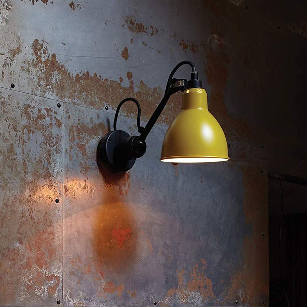 iDEGU Lampada da Parete Vintage Industriale Lampada a Muro in Metallo Applique da Parete Orientabile di 180° E27 Illuminazione da Parete Interni per Camera da Letto Corridoio Soggiorno (Ruggine Rame