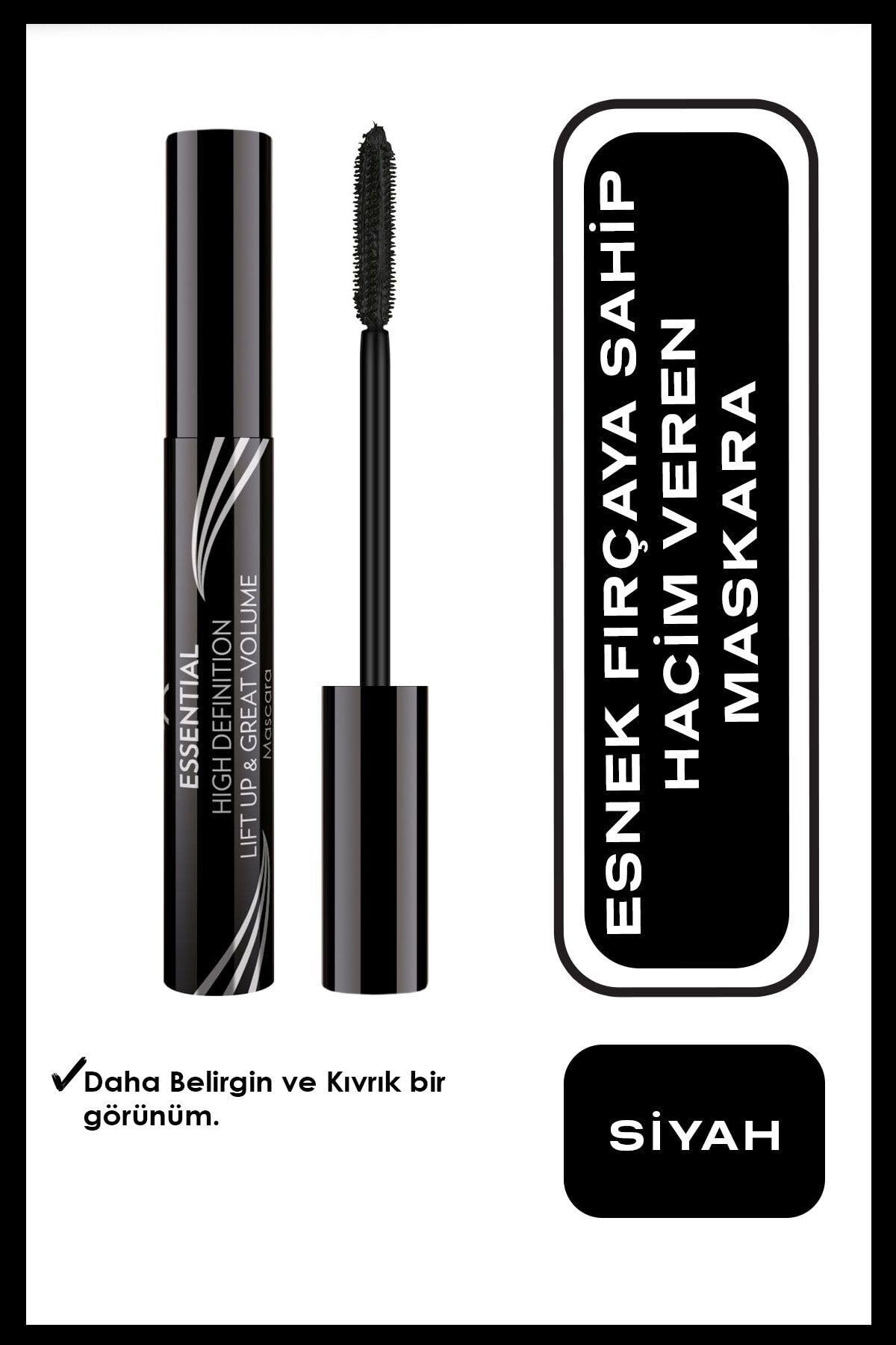 Golden Rose Essential High Definition & Lift Up&great Volume Mascara Black - Hacim Veren Maskara 2'li Set