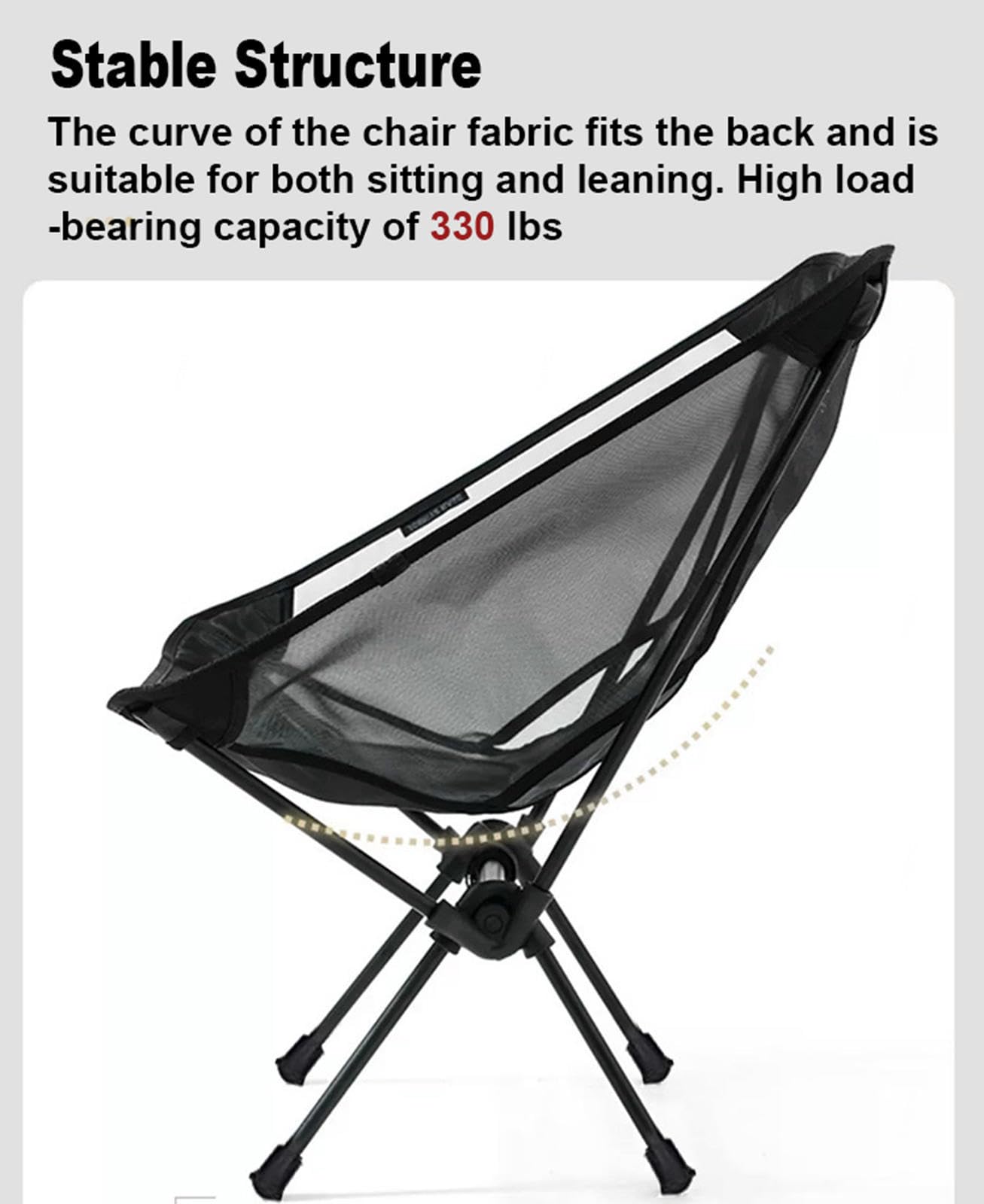 Klappbarer Campingstuhl, Leichter Outdoor-Klappstuhl für Erwachsene, Tragbare Campingstühle, Faltbare Garten-, Outdoor-, Picknick-, Strand-, Angel- und Grillstühle,B