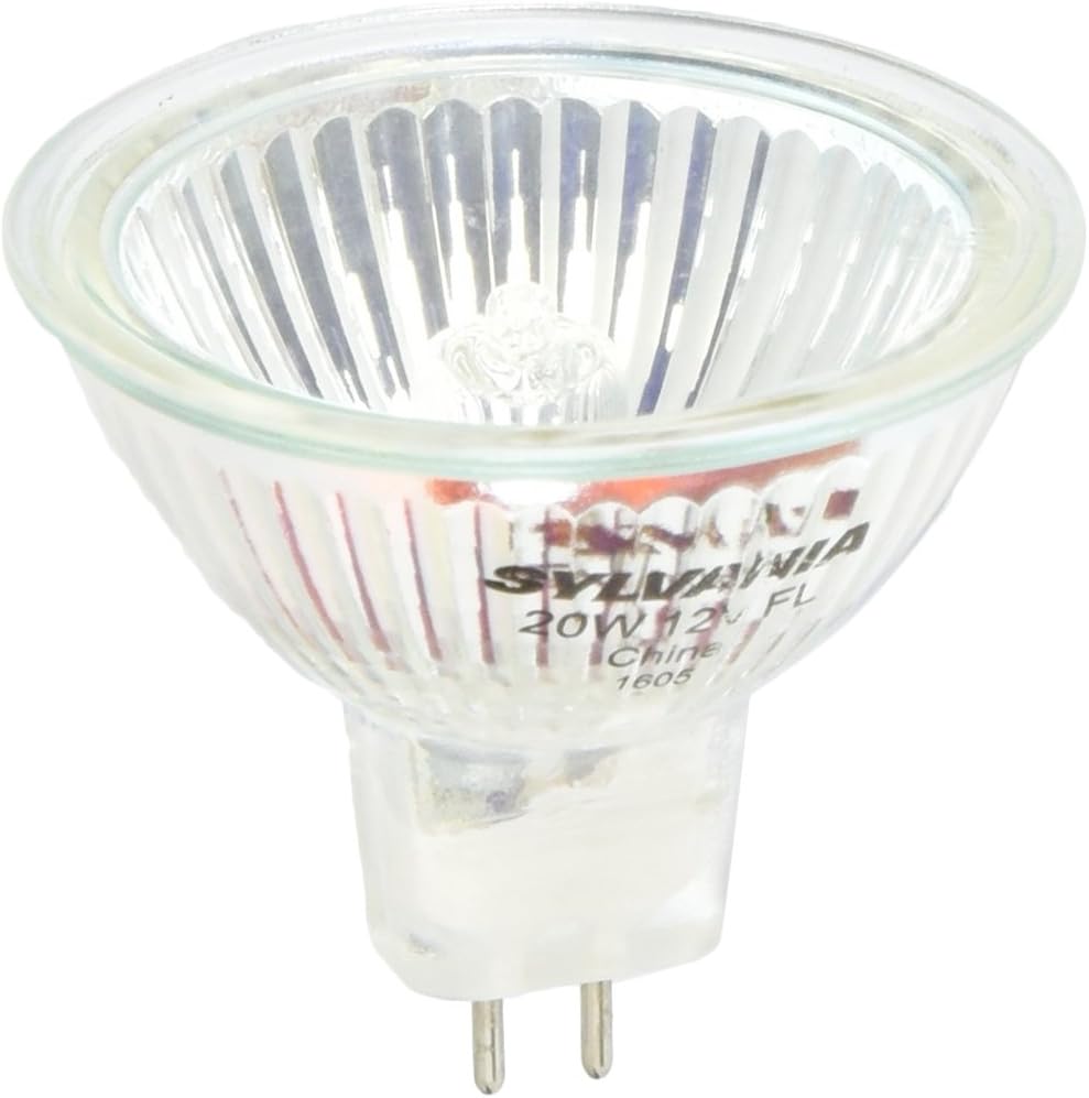 Sylvania 58514 Bombilla halógena de 20 W MR16 regulable, transparente