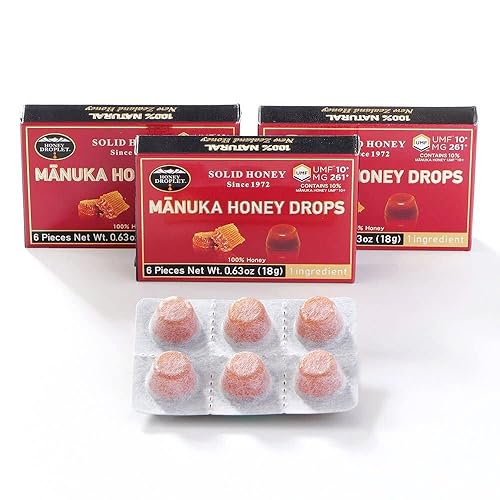 Gota de miel Blend UMF10+ (MG 261+) Gotas de miel de manuka 100% certificadas para pureza y calidad, la primera pastilla de miel sólida del mundo,