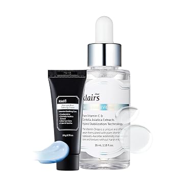 DearKlairs Vitamin Drop + Blue Cream Set Korean Calming Sensitive Skin