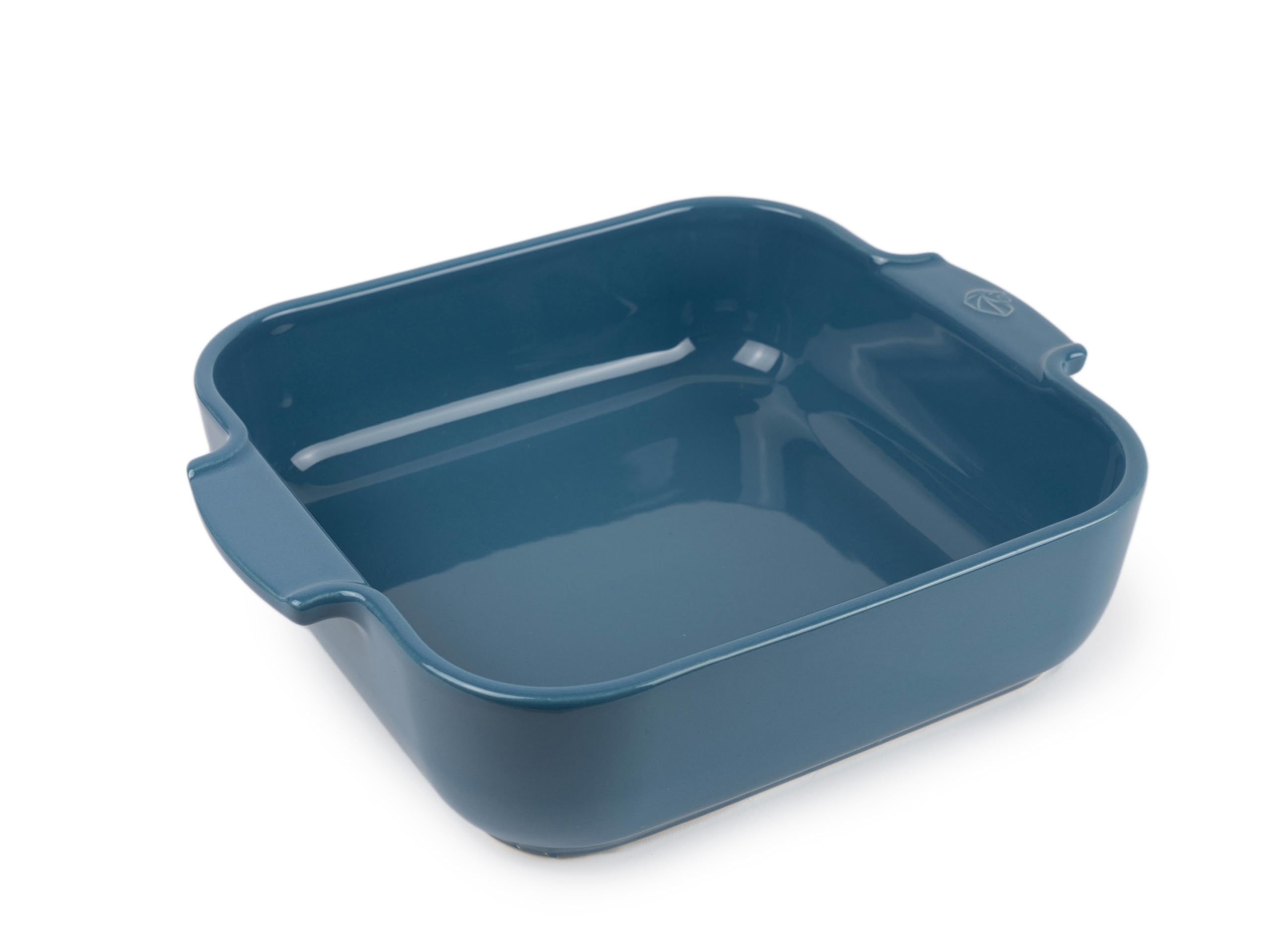 Peugeot Light Blue - Square Ceramic Baking Dish - 28 Cm (Handles Included) X 23.7 Cm X 7.2 Cm - Capacity: 2.7 L - 10 Year Guarantee - Made In France - Colour