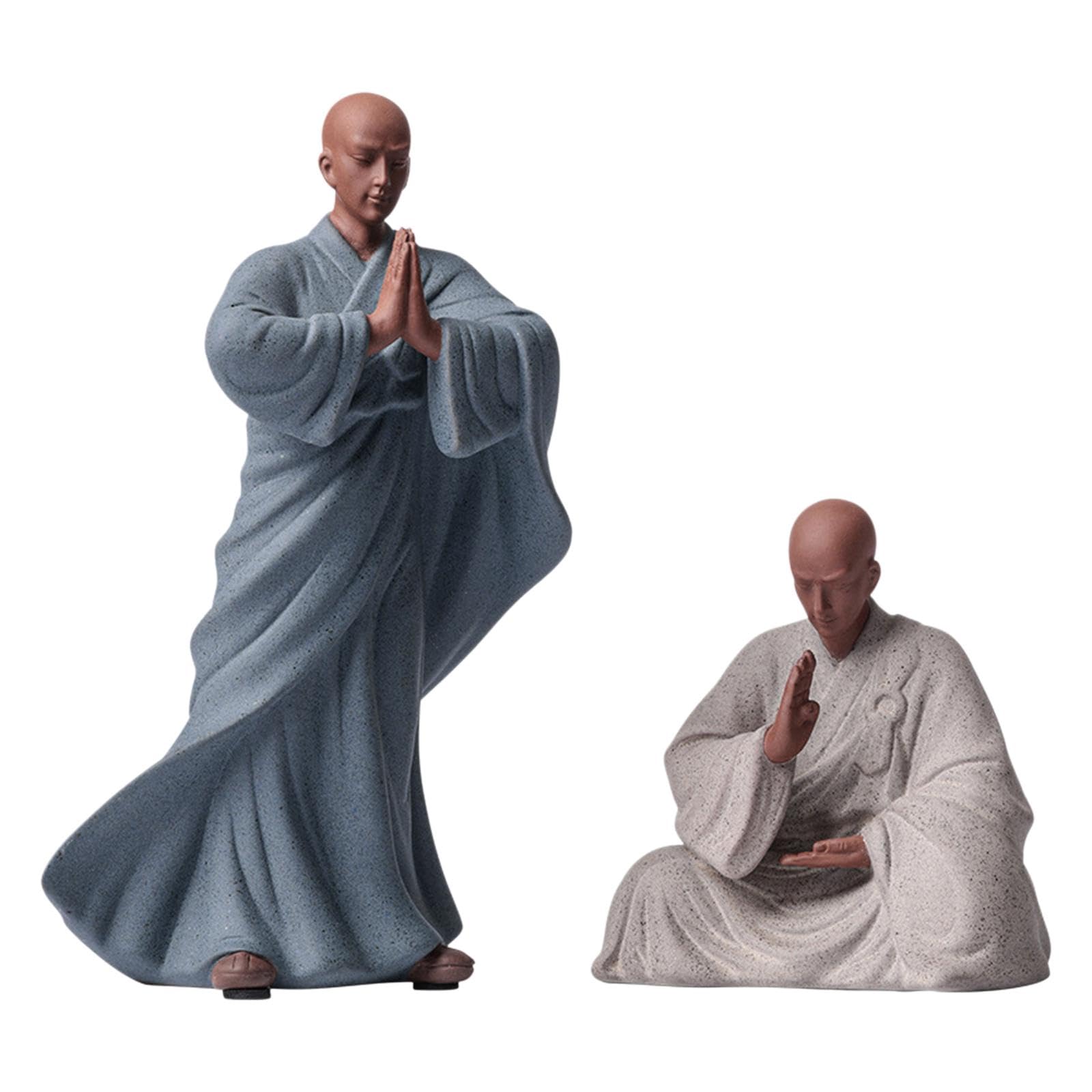 Amazon.co.jp: DeeRace 陶器粘土仏教僧侶フィギュア彫刻手彫り