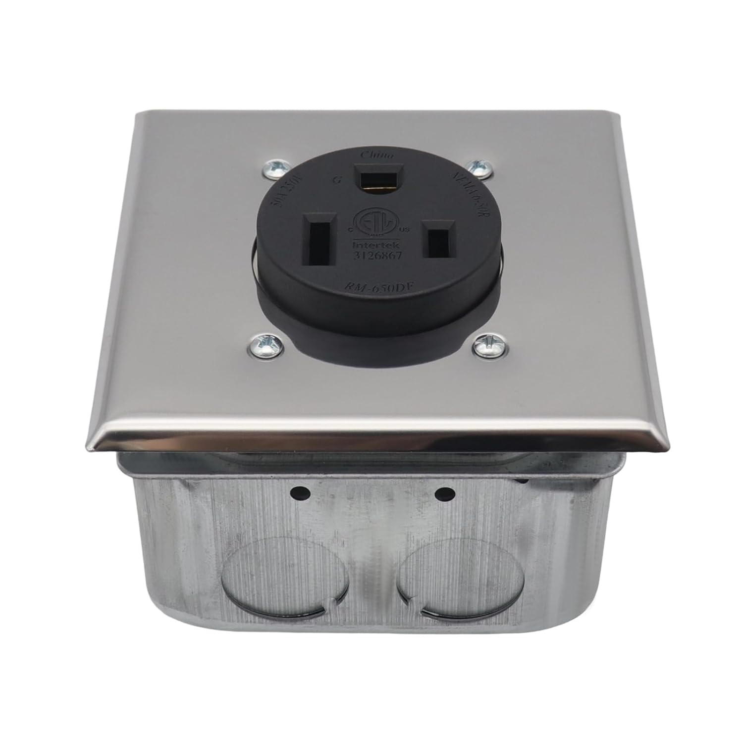 Receptacle Square Wall PlatecHeavy Duty 50A 125/250V Electrical Outlet Suitable For Car Charges Ovens & Ranges Resistant Receptacle Wall Plate