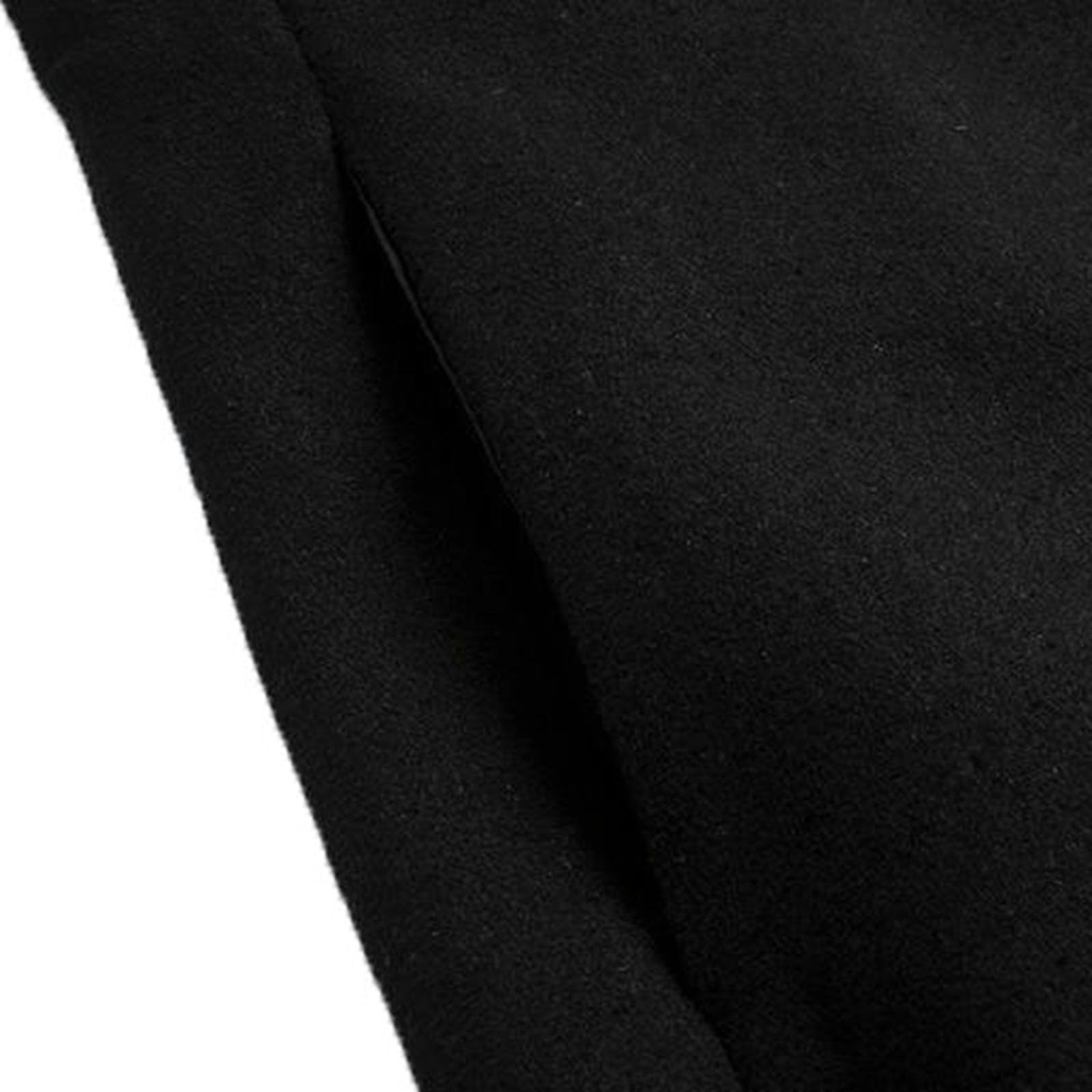 Generisch Herren Wollmantel Einfarbig Übergröße Slim Fit Knielang Windjacke Herrenmantel (Black, XL)