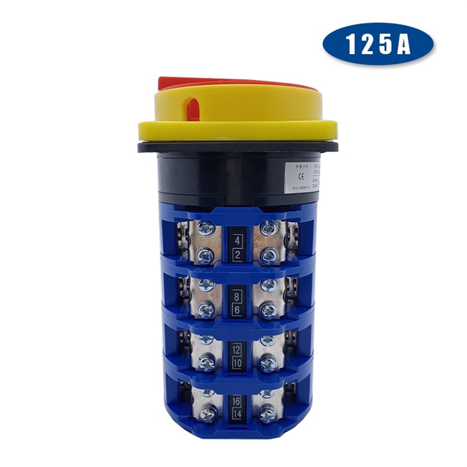 LW26GS-125/4 Selector de conversión de Cuatro Polos con manija bloqueable de 2/3 Posiciones de Apagado-Encendido, 690 V, 125 A, Interruptor de Leva Giratorio for Panel con candado