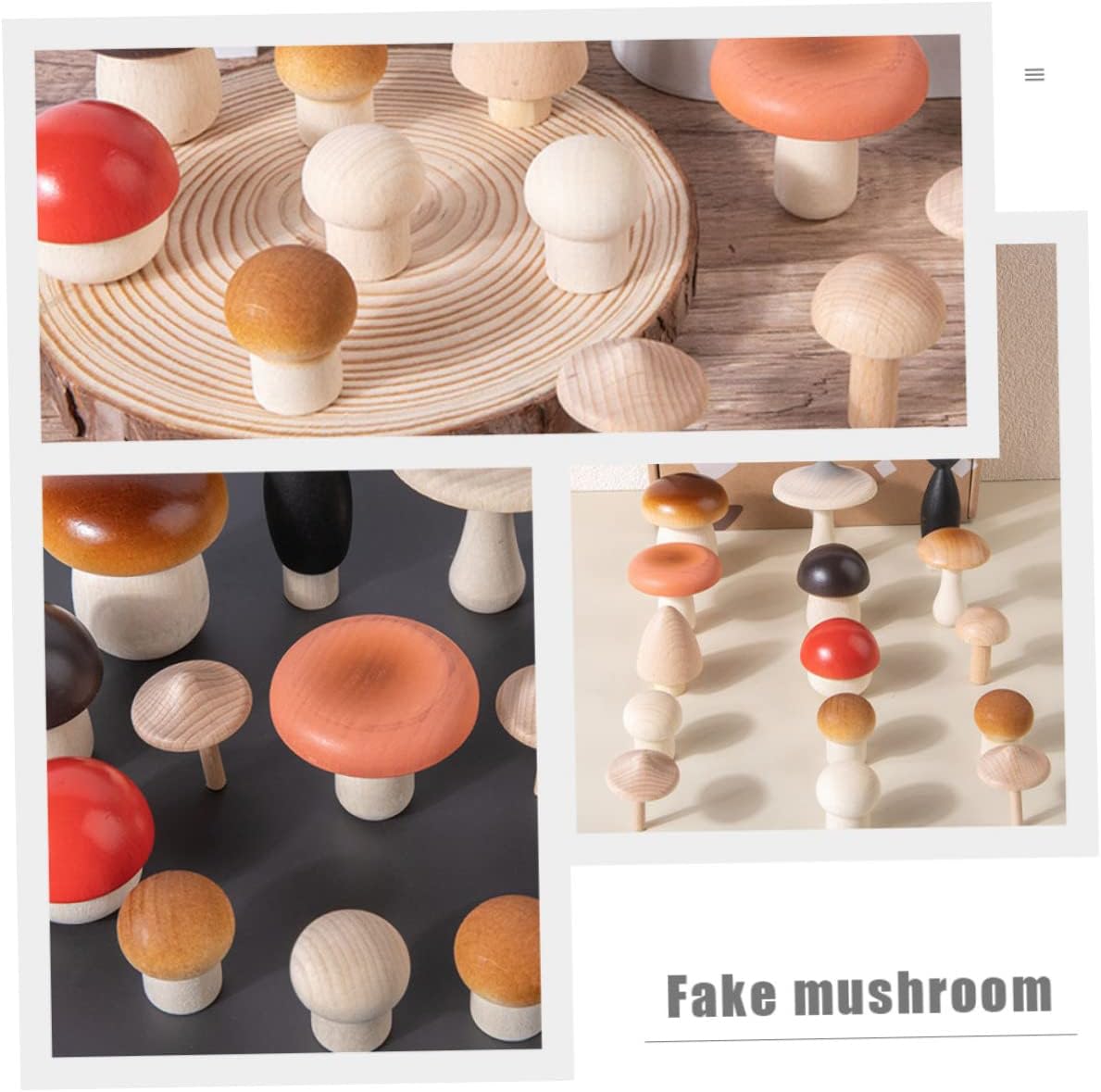 Decorative Mushroom Simulation Ornaments Whimsical Farmhouse Decor for Home Kitchen Classroom for Teaching Aids and Game Props