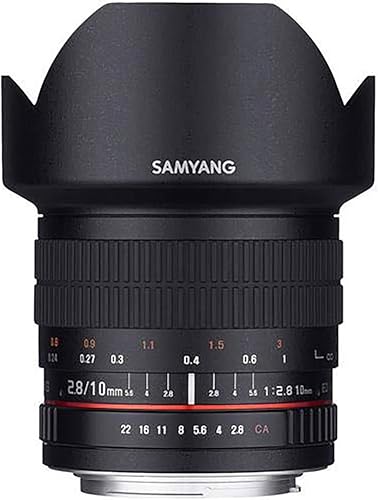 Miniatura 7 de Samyang F2.8 ED AS NCS CS lente ultra gran angular para cámaras réflex digitales Nikon con chip AE para medición automática (SY10MAF-N), negro