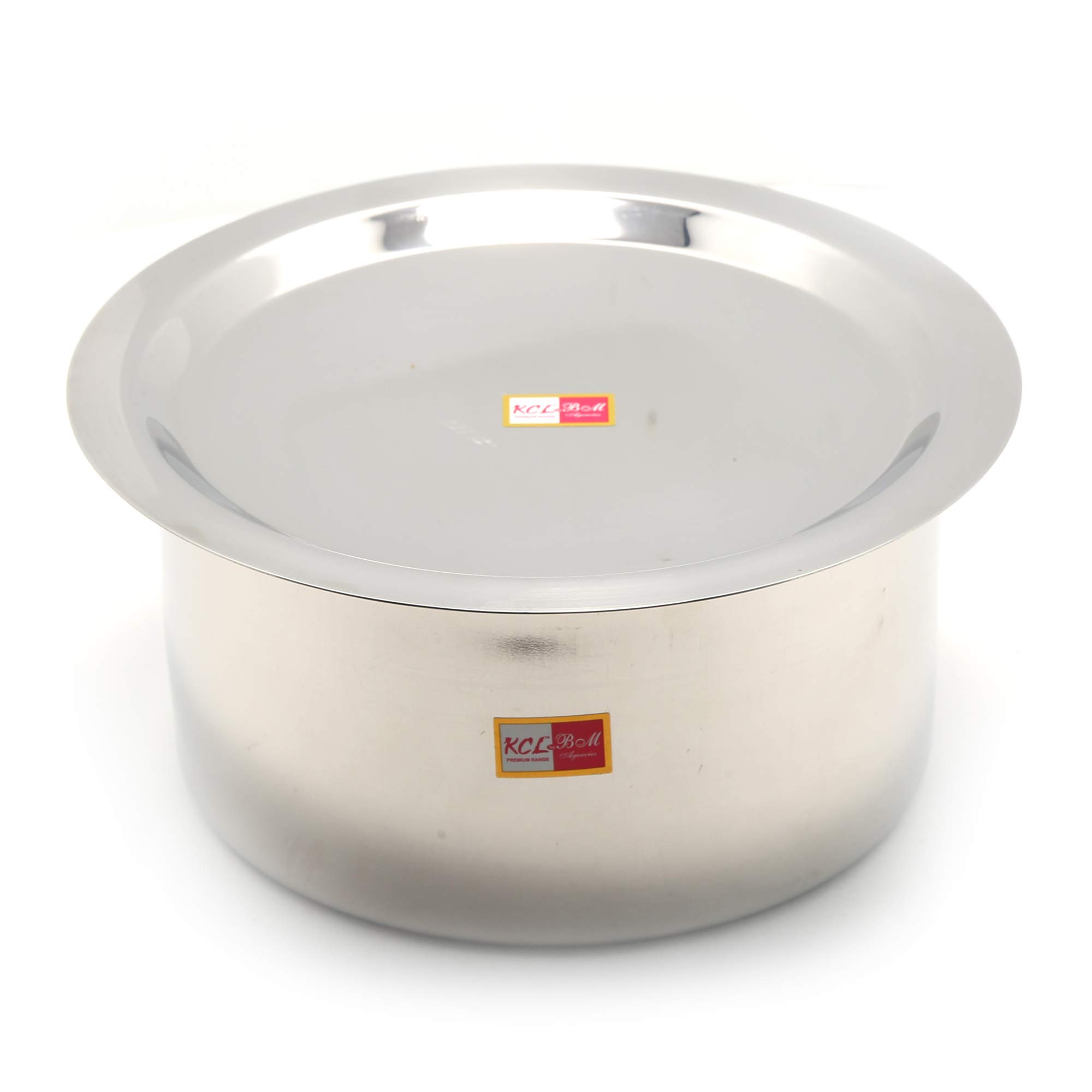 KCL Stainless Steel Kitchen Tope Induction & Standard Utensils with Lid Cookware Set (Pack of 10) - 1st Tope 750 ml, 2nd tope 1000 ml, 3rd tope 1500 ml, 4th tope 2000 ml, 5th tope 2300 ml 2