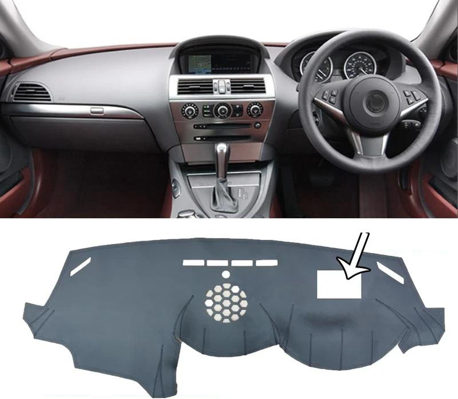 Leather Car Dashmat Dashboard Cover Pad Dash Mat Carpet,Fit For BMW 6 SERIES E63 E64 630 640D 650I 2003 2004 2006-2010