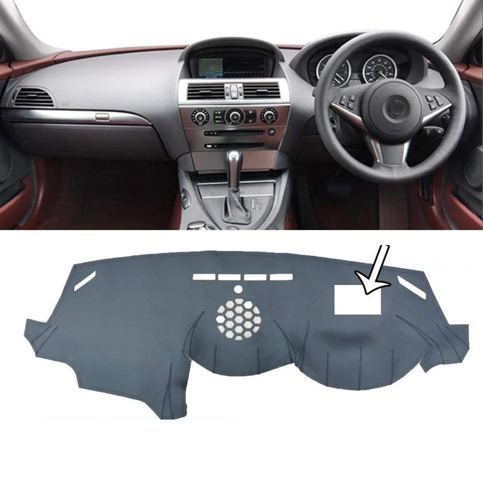 Leather Car Dashmat Dashboard Cover Pad Dash Mat Carpet,Fit For BMW 6 SERIES E63 E64 630 640D 650I 2003 2004 2006-2010