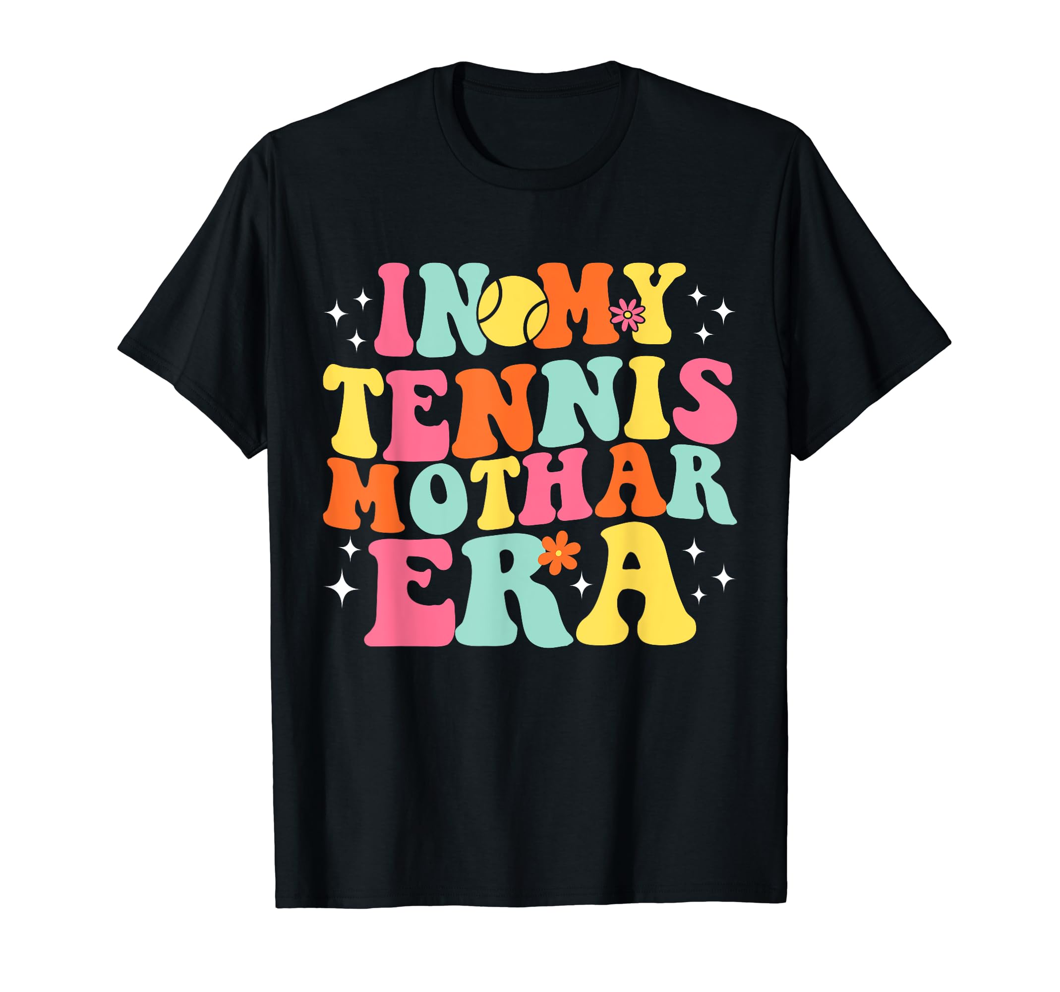 In My Tennis Mothar Era Retro Game Day Groovy T-Shirt