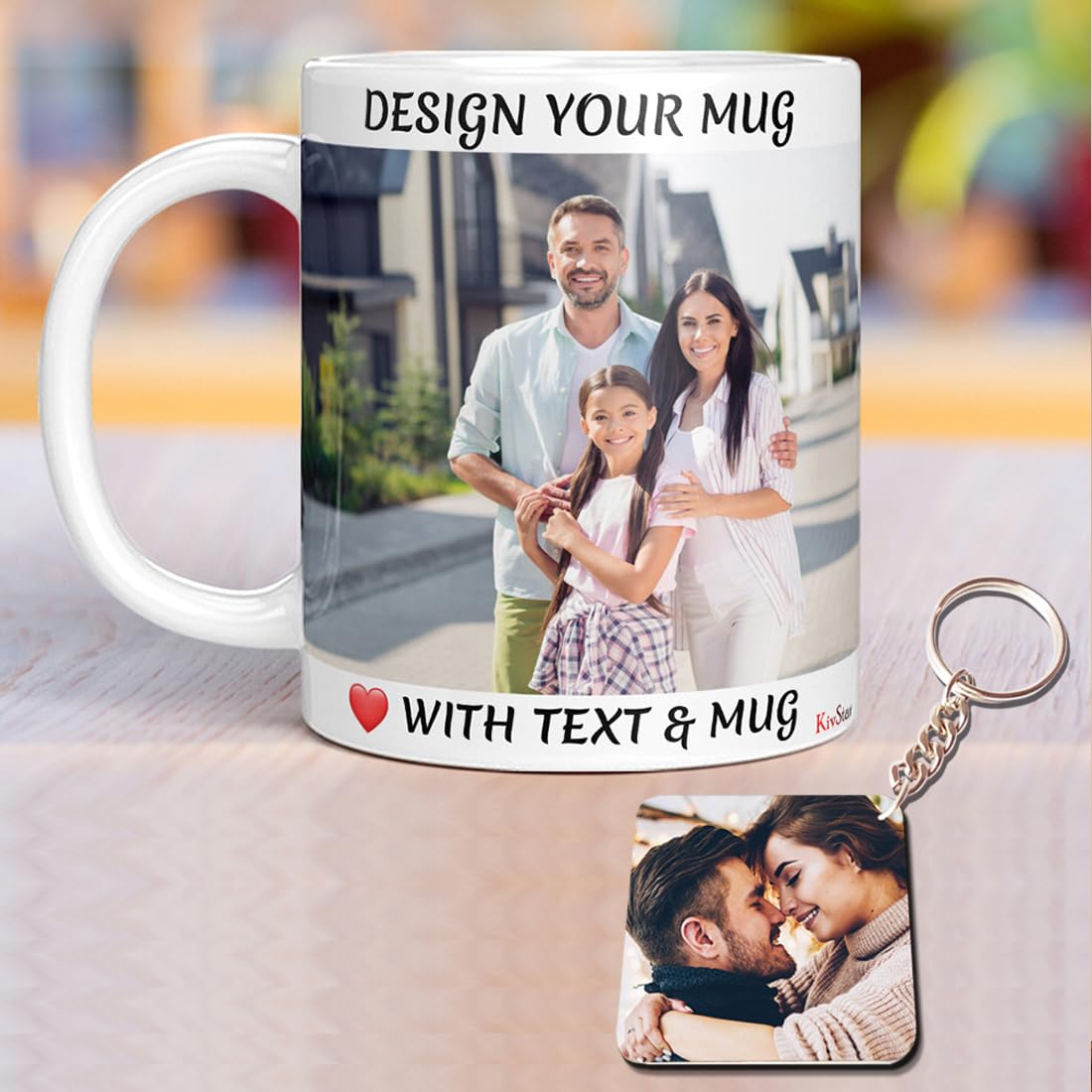 Personalized Photo White Mug – Custom Name & Quote – Ceramic Mug for Birthday, Anniversary, Valentine's Gift (325ml)