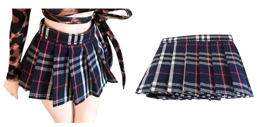 Amazon | AlegolT 1/6 ミニスカート プリーツスカート チェック