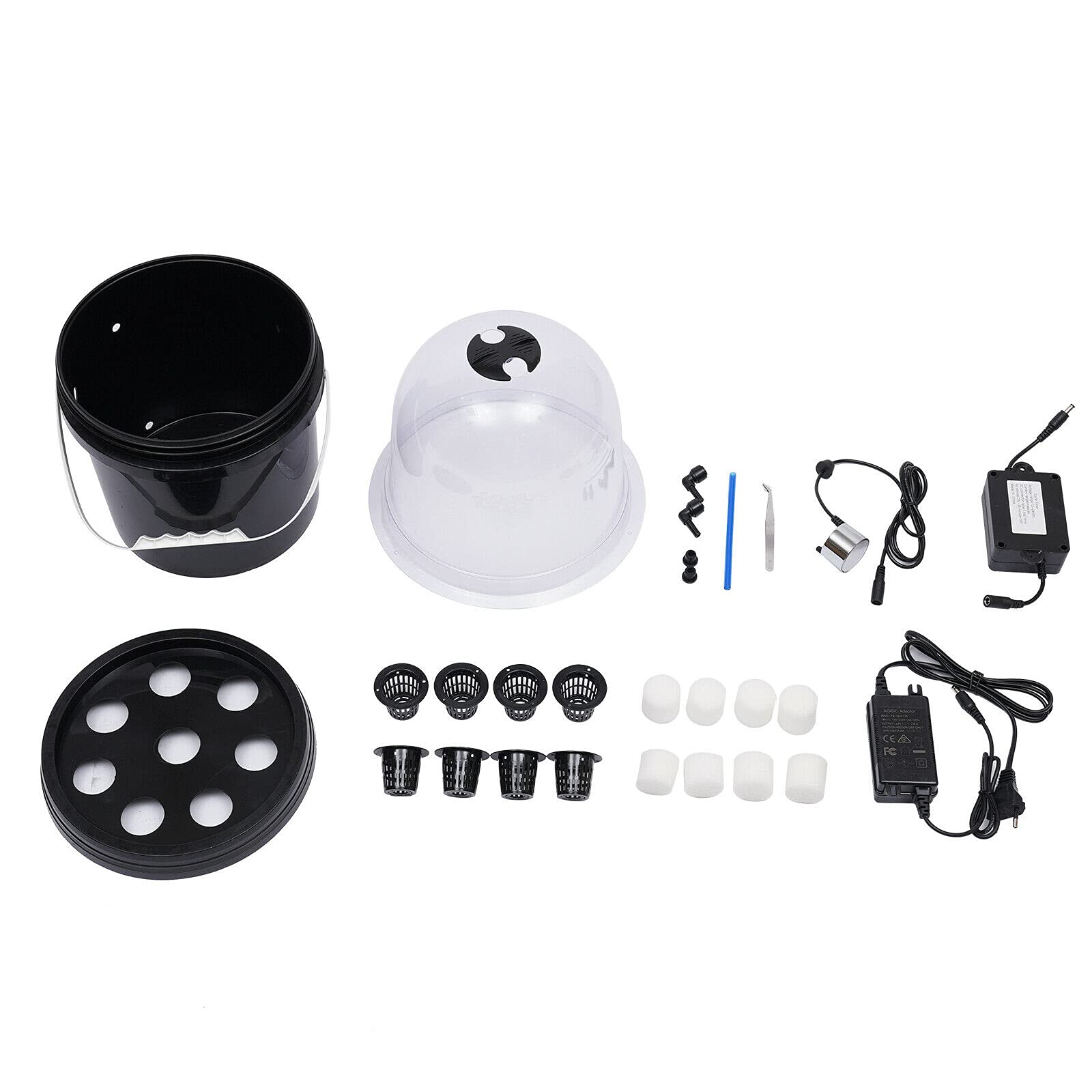 Zimmergewächshaus Anzuchtschale, 5L 8 Löcher Aeroponisches Vermehrungsset Mini Anzuchtkasten Pflanzen Aeroponic Hydroponic Setzling Klonsystem