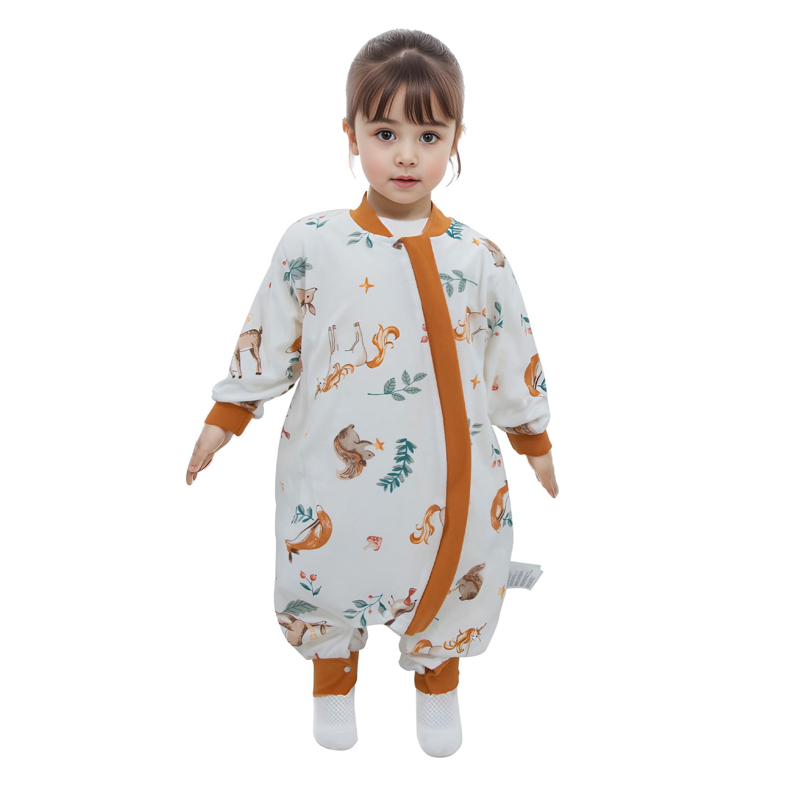 Baby Wearable Blankets with Feet 1.0 TOG Long Sleeves 100% Cotton Wearable Blankets for All Seasons Infant Toddler for Girl Boys 24-36 Months (Unicorn